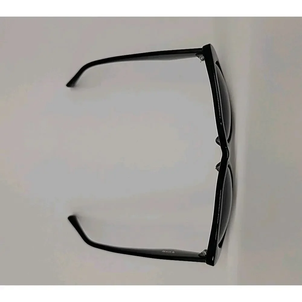 White House Black Market WHBM Women Sunglasses Black Cat Eye Geometric With Case